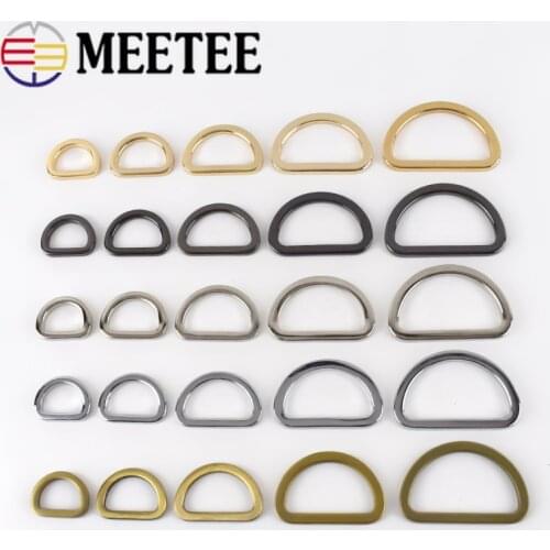 20pc Meetee 16/20/25/32/38mm Metal O D Ring Buckles Flat Bag Purse Strap Belt Dog Collar Adjustable Buckle Diy Garment Accessory