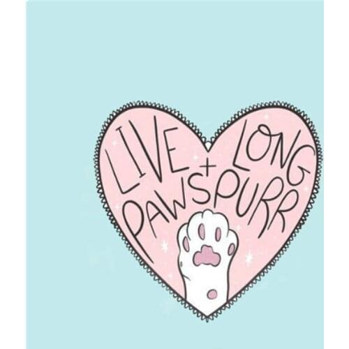 Creative new cartoon PAWSPURR love childrens brooch girls pink cat love claw badge clothing fashion clothes lapel jewelry gift