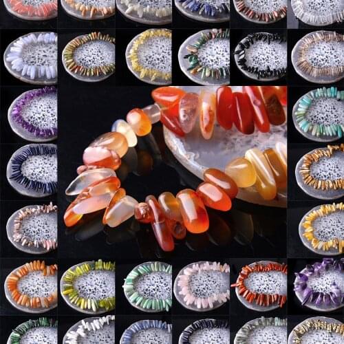 Wholesale 10-20 mm Quartzs Agat Amazonite Howite Natural Stone Stick Shape Gem Loose Beads Strand 15.5" Diy Bead jewelry Making