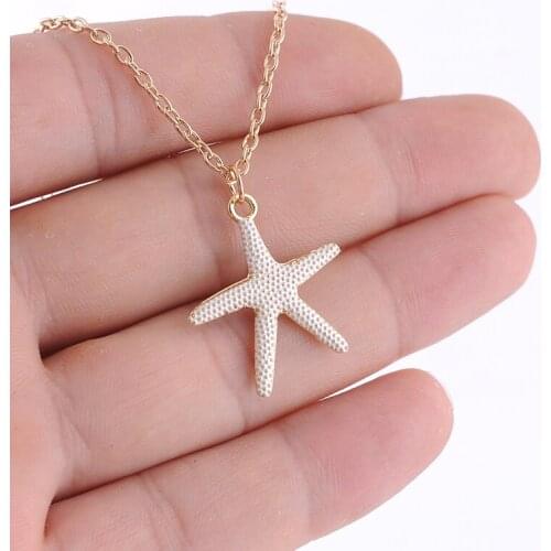 New fashion bohemia beach star hell pendant necklace for women jewelry gold necklace girl gift femme collar
