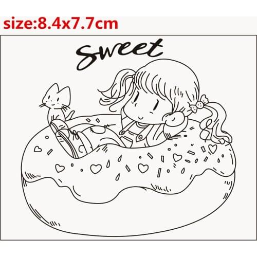 Girls Transparent Clear Stamps Silicone Seals for DIY scrapbooking photo album Card Making