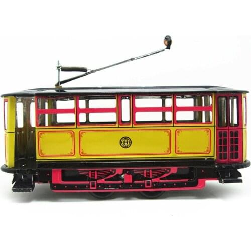 Retro Wind Up Tram Cable Bus Clockwork Streetcar Toy Vintage Collection Kid Gift 95AE