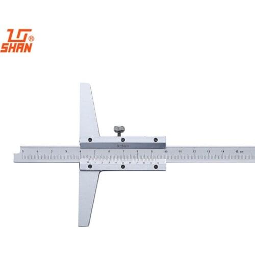 SHAN Vernier Caliper Gauges 0-150mm/0.02mm Carbon Steel Depth Caliper Micrometer Measure Tools
