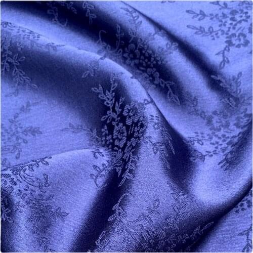 Width 59" Dark Jacquard Acetate Like Chiffon Fabric By The Half Yard For Dress Cheongsam Hanfu Shirt Material