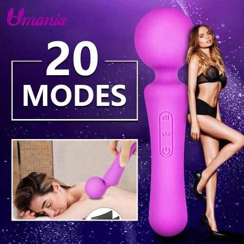 Magic Wand Vibrator Clit Body Massager Vibrator For Women, Big Powerful Magic Wand Stick AV Vibrators, 20 Speeds Sex Toys