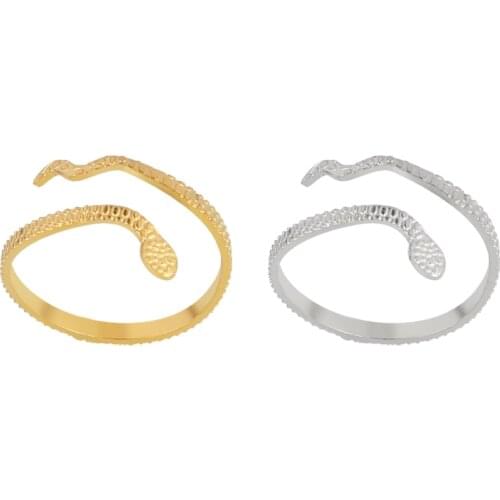 Stainless Steel Ring For Women Open Finger Rings Punk Snake Ring Geometry Statement Gold Chain Rings Jewelry