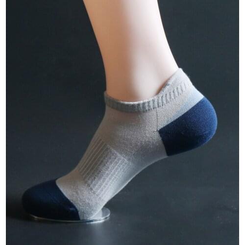 2 Pairs/Lot Men Super Thin Bamboo Fiber Cool Ankle Socks Male Brown/Black Contrast Color Low Cut Invisible Sneaker Meias Sokken