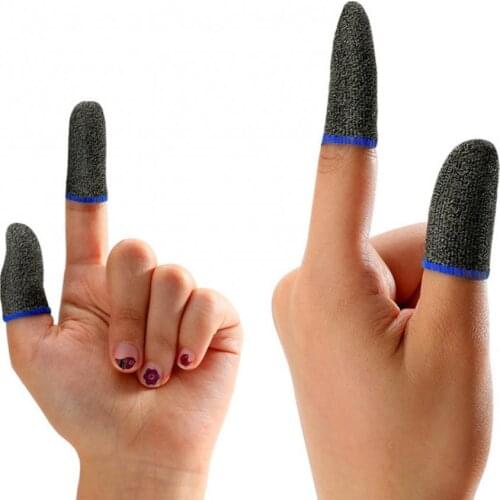Bluelans 2Pcs Finger Cover Anti-scratch Sensitive Touch Screen Gaming Finger Covers Thumb Sleeves