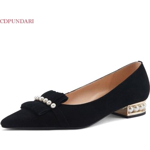 2021 Luxury Genuine Leather String Bead Flat Shoes Women Spring Sheepskin Flats Popular Black Zapatos Casuales De Mujer