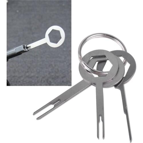 3Pcs Car Terminal Removal Tool Wiring Connector Pin Release Extractor Puller for VW Audi Ford Mazda BMW Honda for Toyota