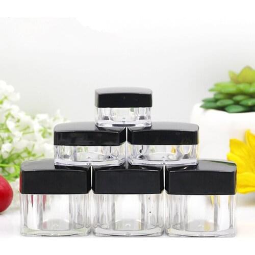 30PCS/50PCS Empty Clear Plastic Cream Jars 3g 5g 10g 20g Mini Makeup Sample Nail Art Eyeshadow Lip Balm Container Pots Packaging