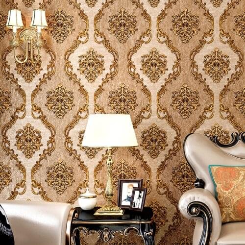 European Style 3D Flower Wallpaper Luxury Damask PVC Bedroom Dining Room Living Room Sofa TV Background Wall Papers Home Decor