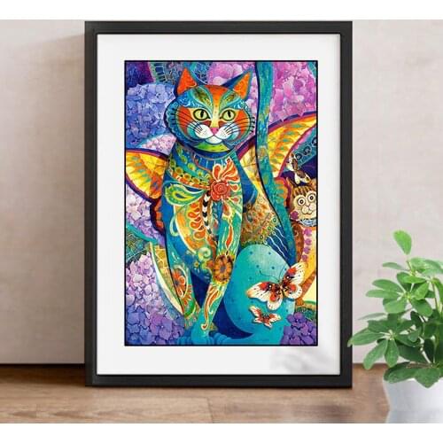 5D DIY Diamond Painting Embroidery Cat Crystal Drawing Needlework Gift Full Diamond Mosaic Cross stitch Home Decoration