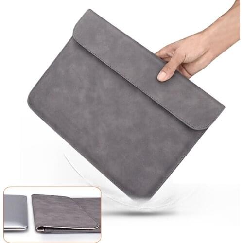 Soft PU Leather Laptop Sleeve For Macbook Air Pro 11 13 15 inch Laptop Bag Notebook Tablet Case For Xiami HP DELL Lenovo Cover