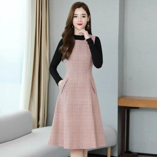 Модные платья в клетку FT-SHY China At AliExpress