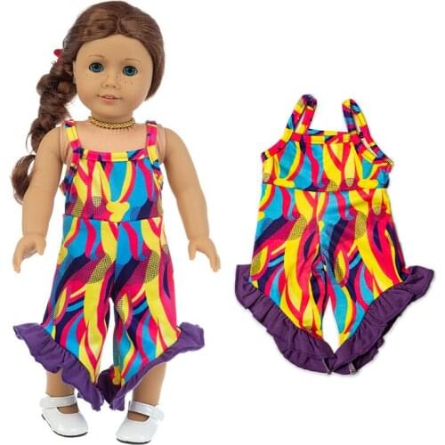 2020 New 5 color jumpsuit Fit for American Girl Doll Clothes 18-inch Doll , Christmas Girl Gift(only sell clothes)