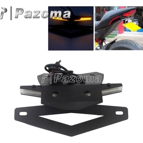 LED Tail Tidy Fender Eliminator License Plate Bracket Kit For Ducati Monster 797 939 Plus 939S 2017-2019 W/LED Turn Signal Light