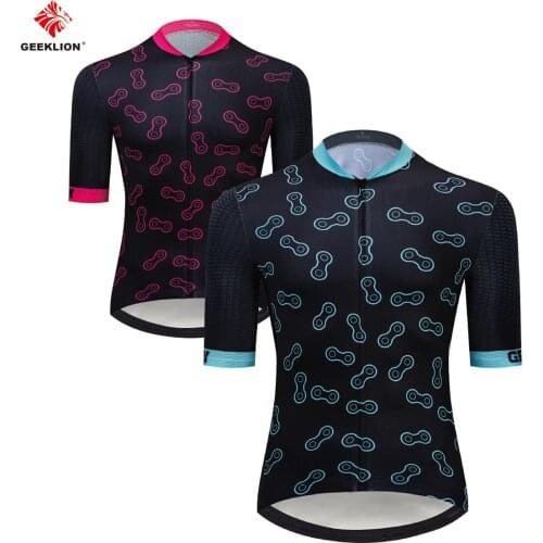 Geeklion Summer Short Sleeves Pro Team Cycling Jersey Lightweight Aero MTB Jersey Bike Breathable Maillot