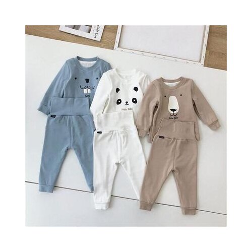 Hot Sale Infant Baby Girls Boys Cartoon Pajamas Sets Toddler Kids Cotton Plus Thickened 2 Pcs Home Wear Suits Children Clothing