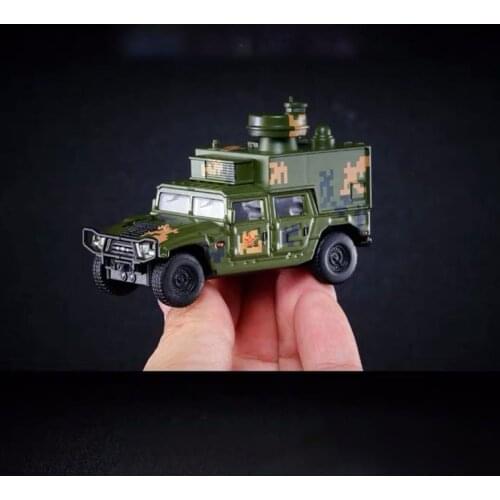 Diecast 1:64 Scale Alloy Car Model Warrior Electronic Information Vehicle Military Vehicle Toy Model Scene Adult Collection