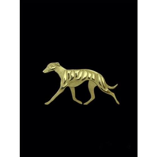 Trendy personalized Whippet dog brooche plate silver fashion jewelry