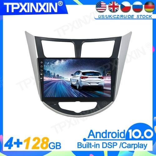 Android10 For Hyundai Solaris Accent Verna 2011+DSP Head Unit Multimedia Player Auto Radio Tape Recorder Headunit GPS Navigation