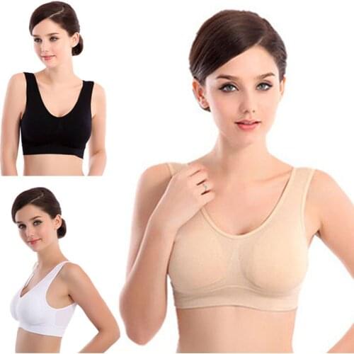 Newest Yoga Sports Bra Vest Women Seamless Bra No Pad Brassiere Underwear Athletic Vest Fitness Sports Yoga Stretch Bra Female