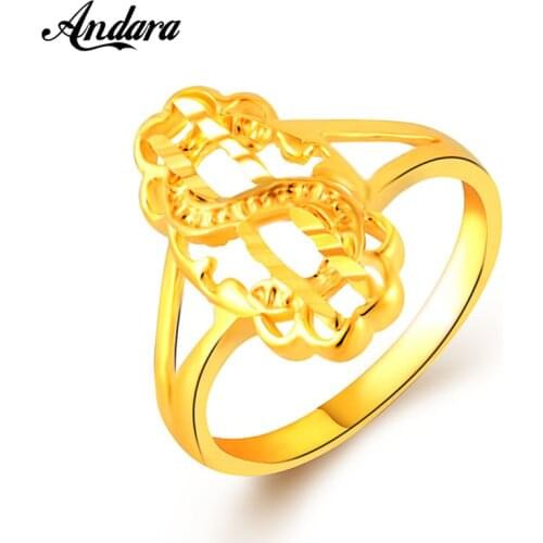 New Simple Fashion Design Gold Finger Rings For Women Anle 24k Gold Color Jewelry Engagement Party Gifts Mujer JR112