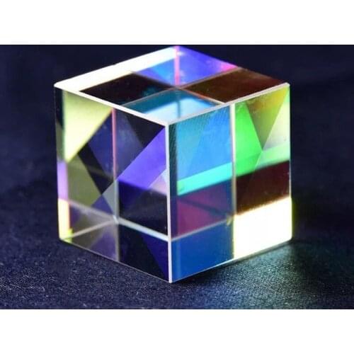Optical Glass Cubes Prism RGB Dispersion Prism Physics Light Spectrum Educational Model Outdoor Photography Prop Hot Selling