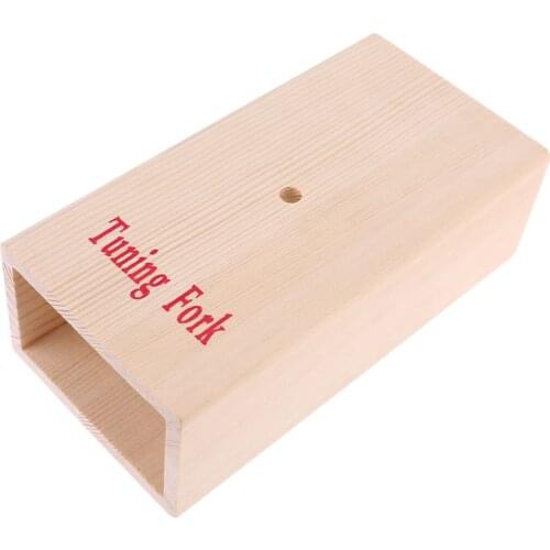 Pair of Tuning Forks (440Hz) in Wood Bases for physics experiment with mallet