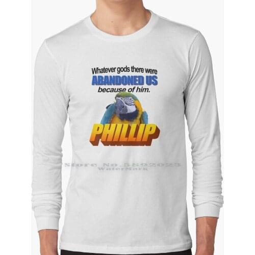 Phillip The Evil Long Sleeve T Shirt 100% Pure Cotton Big Size Phillip Parrot Funny Meme Joke Windows Windows Xp Oddly Specific