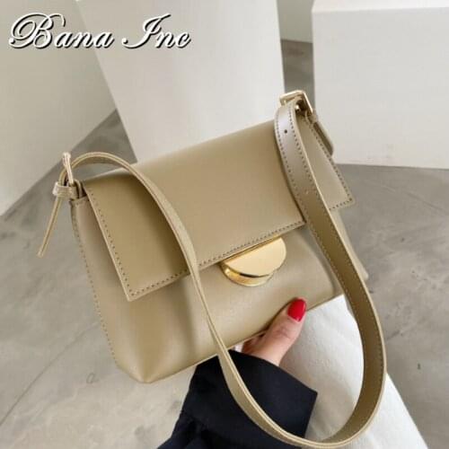 Promotion Trendy Solid Color Shoulder Bags for Women 2021 Fashion Classic Solid Style Crossbody Bag Stylish Tote Sac Epaule