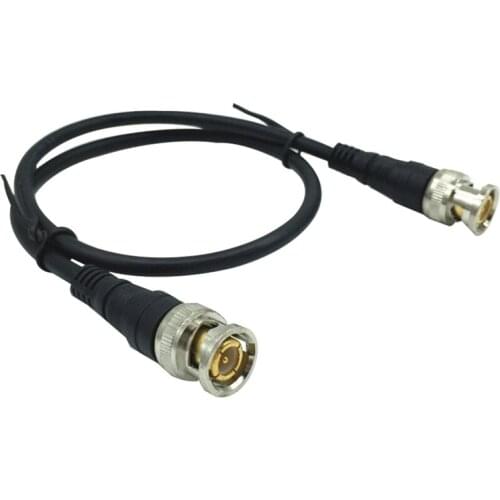 Pure Copper BNC Male To Male Straight Crimp Q9 Head HD Monitor Line Double-head Video Cable 0.5 M / 1 M Jumper
