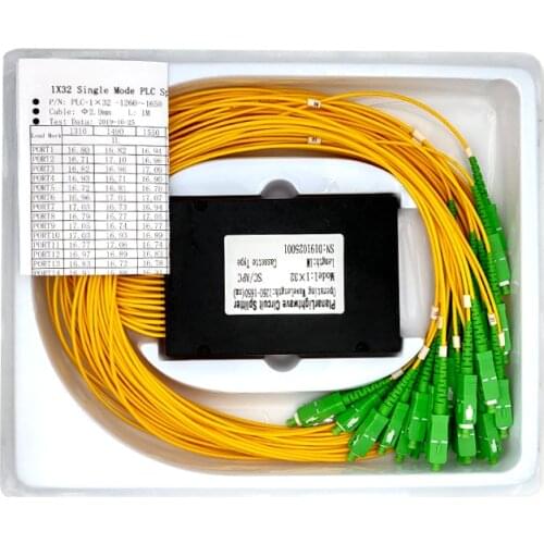 SC/ APC 1x32 PLC Fiber Optic Splitter,1x32 Cassett Fiber Optical Splitter or ABS PLC Splitter,Single Mode,SC FC LC ST Connector