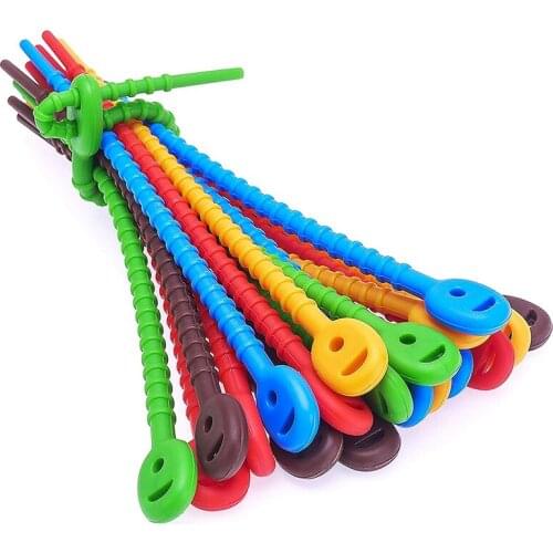 Silicone Cable Ties,Durable Zip Ties, Bag Seal Clips, Cable Straps, Bread Ties, Rubber Twist Ties for Home Office