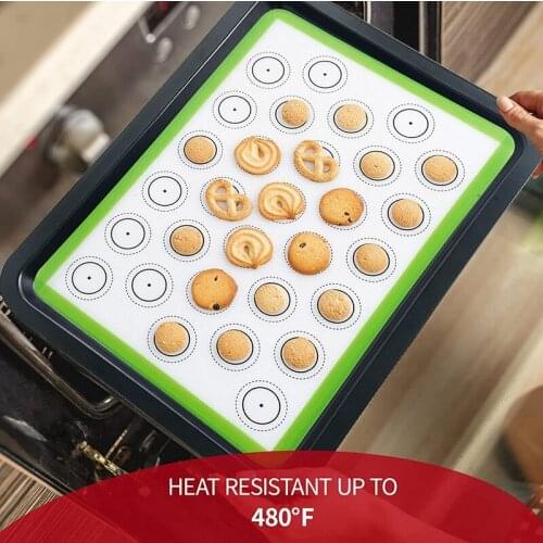 Macaron Silicone Baking Mat,Non Stick Silicone Baking Sheet Cookie Liner,Easy Clean Baking Mats for Cookie Sheets, Bread