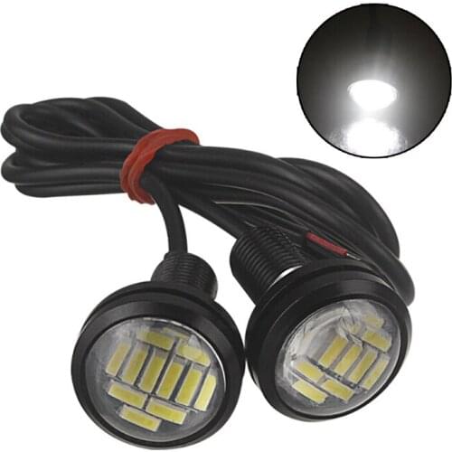 2Pcs/lot Eagle Eye LED Daytime Running DRL Backup Light Driving Light 12V 15W ABS Material Car Reversing LampReversing Light
