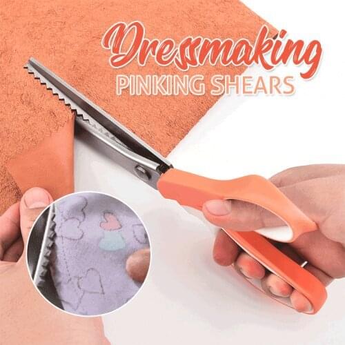 Triangle Wave Lace Dog Teeth Cut Pattern Cloth Zigzag Scissors Art Manual DIY Cloth Pattern Scissors Dressmaking Pinking Shears