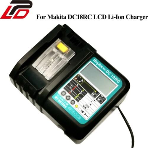 DC18RC Li-ion Battery Charger With LCD Screen Replacement Power tool Battery Charger 7.2V -18V For Makita BL1830 BL1430 DC18RA