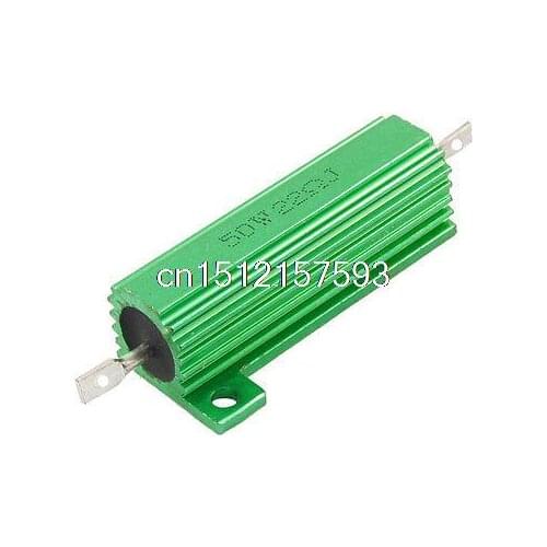 Green 50 Watt 22 Ohm 5% Aluminum Shell Wire Wound Resistor