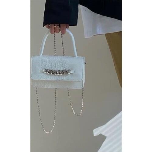 Women Bag PU FLAP 2021 New Alligator Chains Fashion Shoulder Bags Handbags Pures and Bags Crossbody MINI Bag European Style