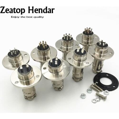 10Set GX16 with 3 Hole Flange Aviation Connector XLR 16mm 2 3 4 5 6 7 8 9 Pin Female Plug Male Chassis Mount Circular Socket