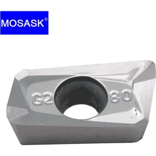MOSASK 10pcs APKT1135PDER-AL ZK01 CNC Aluminum Machining Cutting BAP300 End Mill Precision Lathe Cut Carbide Milling Inserts
