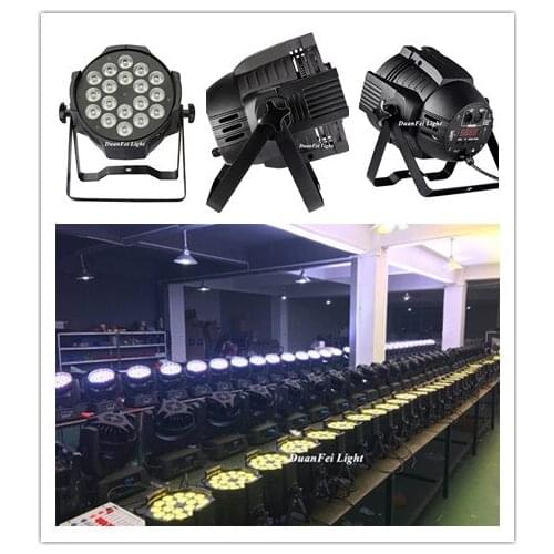 16pcs/Lot Dmx Indoor Washer DJ Par64 18x18w 6in1 Rgbwa UV Led Wash Par Can IP20