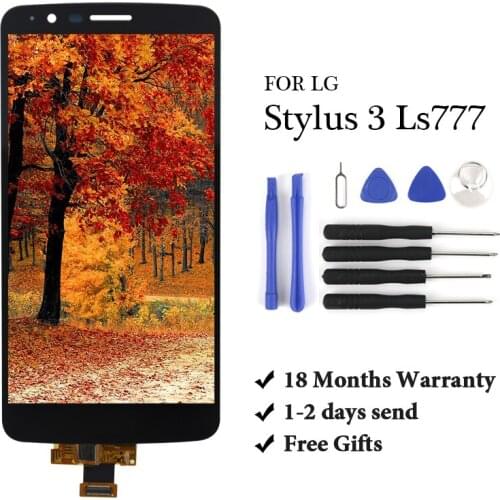 18 month Warranty For LG-Stylus 3 LS777 LCD M400 M400DF M400N M400F M400Y Touch Screen Digitizer