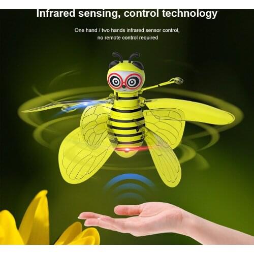 2021 Bee Drone Rc Helicopter Aircraft Flying Ball Flying Toys Ball Shinning Led Lighting Fly Helicopter Kids Toys Christmas Gift