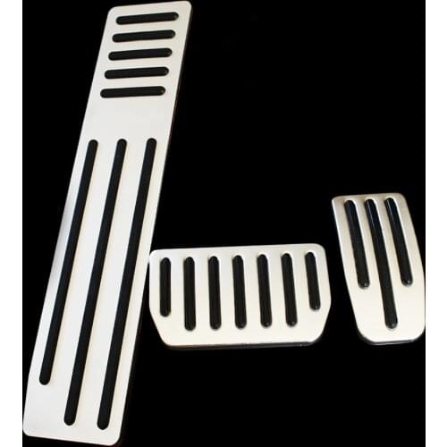 3pcs Aluminium alloy Accelerator Foot Rest Modified Pedal Pad for TESLA Model X / Model S Car Styling Decoration Accessory Plate