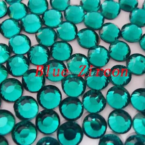 AAAA Blue Zircon DMC hotfix iron on rhinestones flatback for diy Crafts Garment Bag Clothing Nail Art decoration loose bead