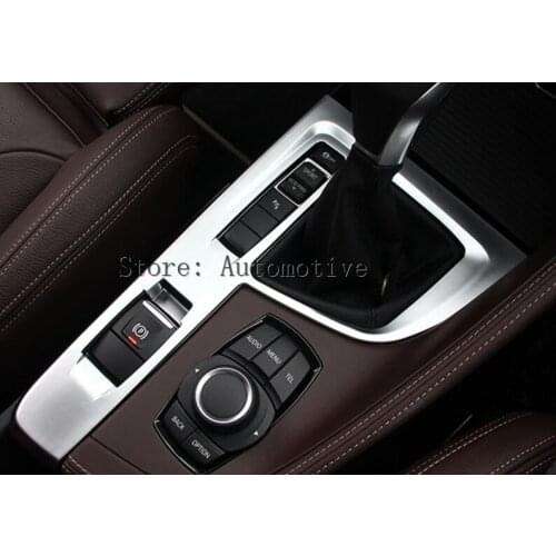 ABS Chrome Gear Shift Panel Sequin Cover Trim Car Accessories For BMW X1 F48 20i 25i 25le for Left Hand Drive 2014