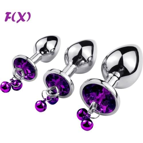 Anal Plug Stainless Steel Butt Plug With Bell Intimate Toys Round Crystal Pendant Prostate Massager Sex Toys For Woman Men